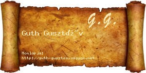 Guth Gusztáv névjegykártya