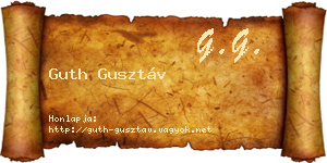 Guth Gusztáv névjegykártya