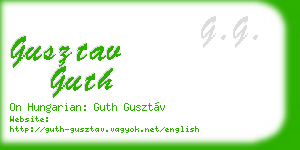 gusztav guth business card