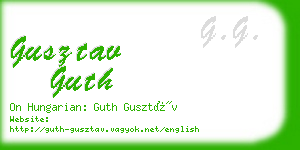 gusztav guth business card